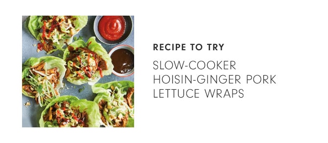 RECIPE TO TRY - Slow-Cooker Hoisin-Ginger Pork Lettuce Wraps