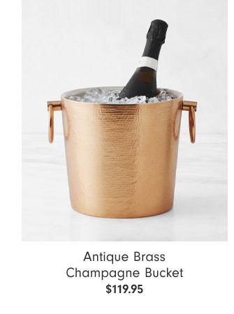 Antique Brass Champagne Bucket $119.95