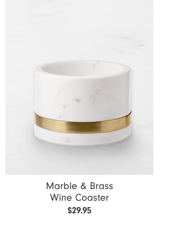 Marble & Brass Wine Coaster $29.95