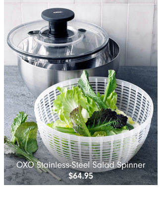 OXO Stainless-Steel Salad Spinner $64.95