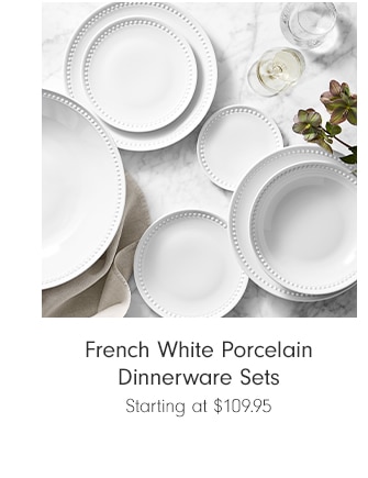 French White Porcelain Dinnerware Collections - Starting at $14.95