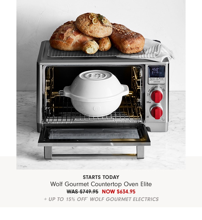 Wolf Gourmet Countertop Oven Elite - NOW $634.95 + Up to 15% Off* Wolf Gourmet Electrics