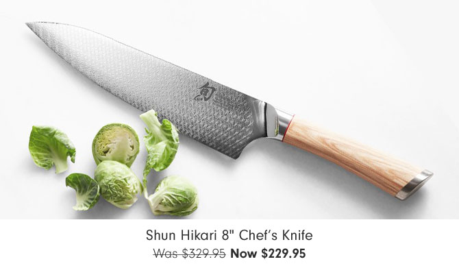 Shun Hikari 8" Chef’s Knife Now $229.95