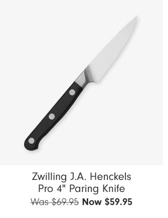 Zwilling J.A. Henckels Pro 4" Paring Knife Now $59.95