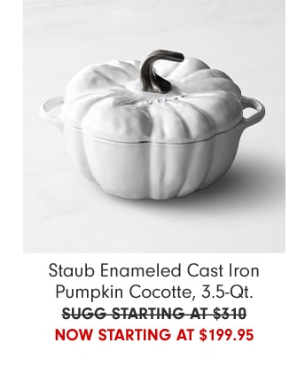 Staub Enameled Cast Iron Pumpkin Cocotte, 3.5-Qt. - NOW starting at $199.95