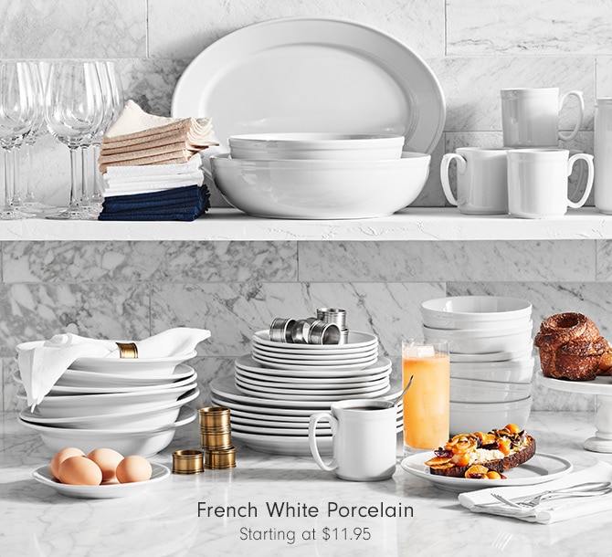 French White Porcelain - Starting at $11.95