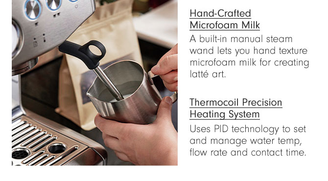 - Hand-Crafted Microfoam Milk - Thermocoil Precision Heating System