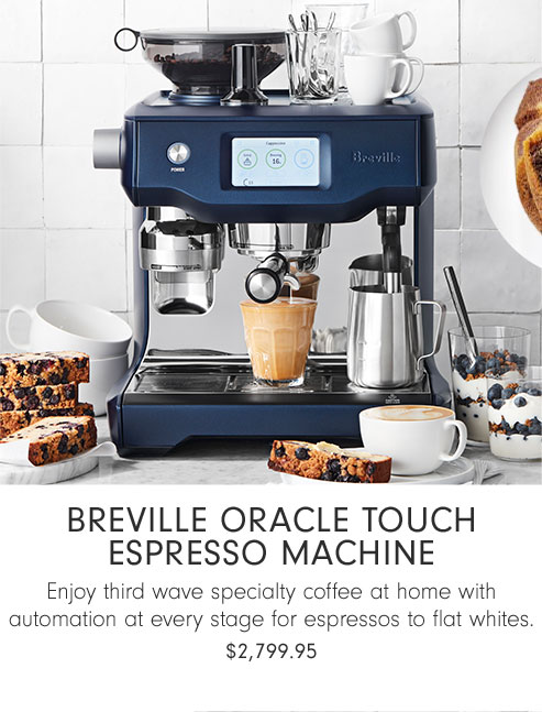 Breville Oracle Touch Espresso Machine - Enjoy third wave specialty coffee at home with automation at every stage for espressos to flat whites. $2,799.95