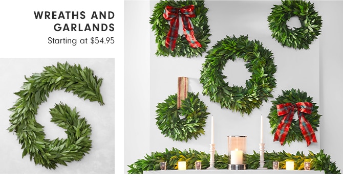 Wreaths and Garlands Starting at $54.95