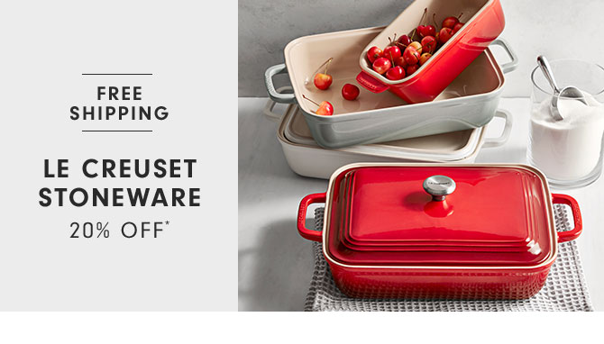 Le creuset stoneware 20% off*