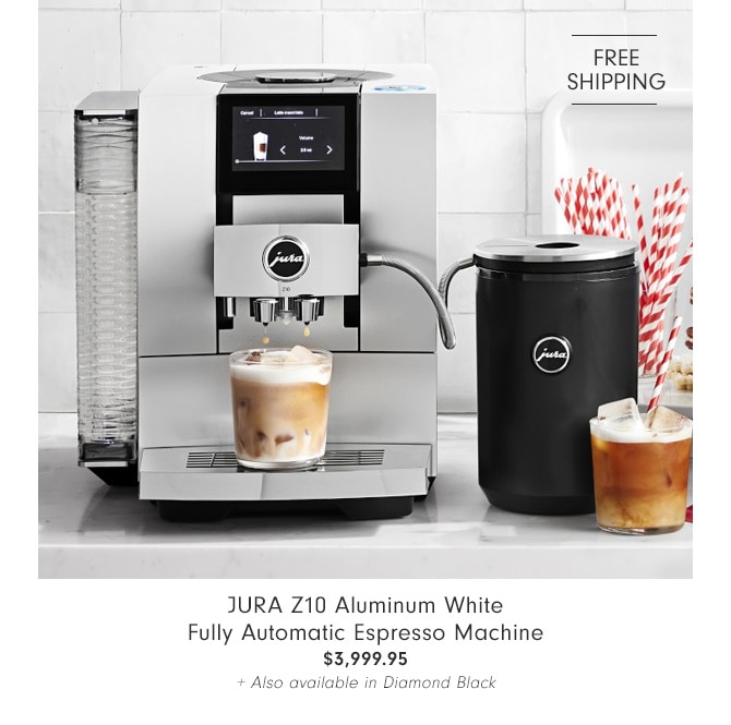 JURA Z10 Aluminum White Fully Automatic Espresso Machine - $3,999.95 + Also available in Diamond Black