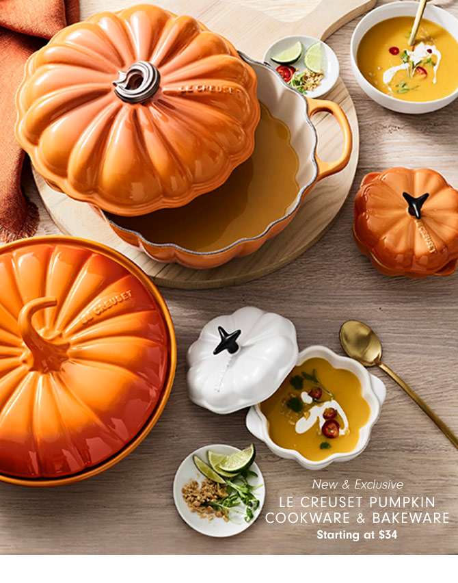 Le Creuset Pumpkin Cookware & Bakeware - Starting at $34