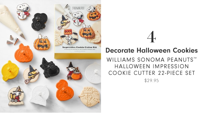 Decorate Halloween Cookies - Williams Sonoma Peanuts™ Halloween Impression Cookie Cutter 22-Piece Set - $29.95