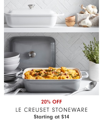 20% OFF Le Creuset Stoneware - Starting at $14