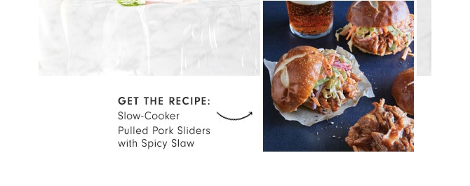 get the recipe: Slow-Cooker Pulled Pork Sliders with Spicy Slaw