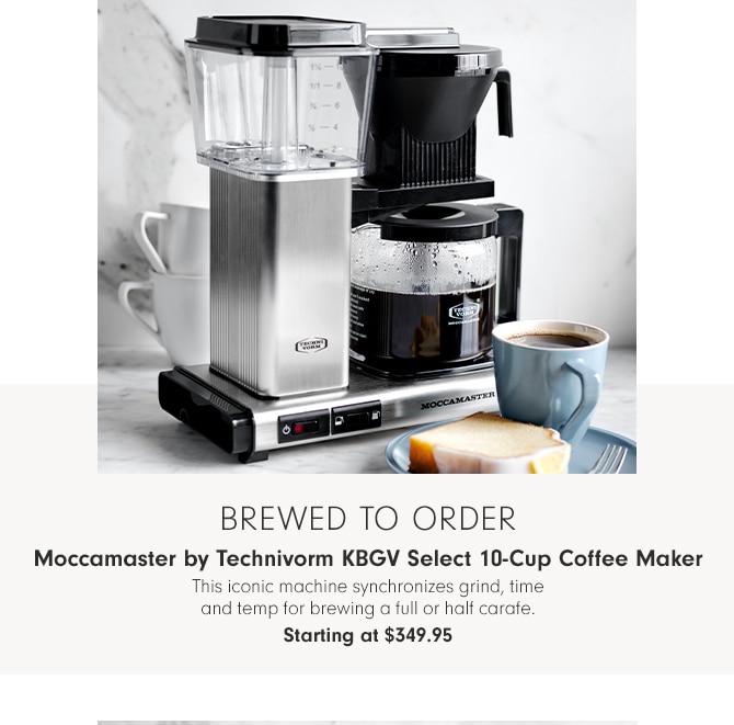 Moccamaster by Technivorm KBGV Select 10-Cup Coffee Maker - Starting at $349.95