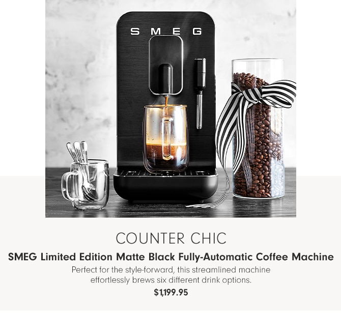 SMEG Limited Edition Matte Black Fully-Automatic Coffee Machine - $1,199.95