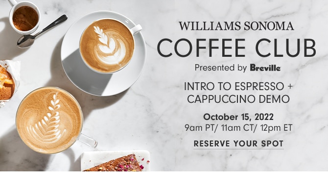 COFFEE CLUB - October 15, 2022 - RESERVE YIUR SPOT