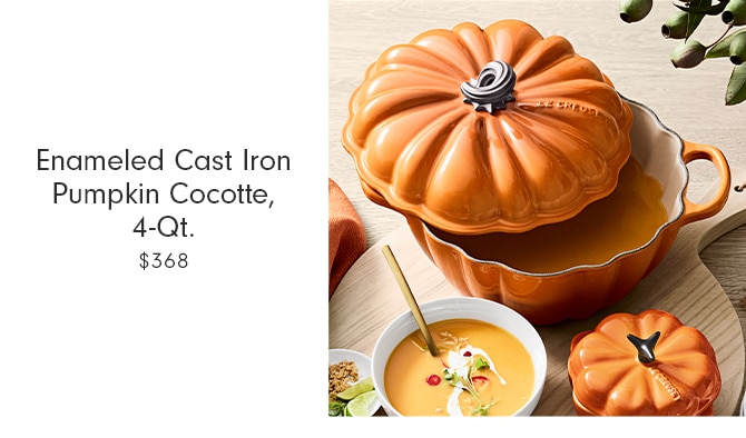 Enameled Cast Iron Pumpkin Cocotte, 4-Qt. - $368