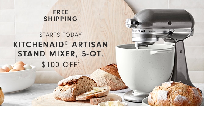 KITCHENAID® ARTISAN STAND MIXER, 5-QT. - $100 OFF*