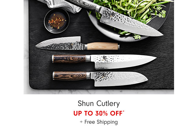 Shun Cutlery Up to 30% OFF* + Free Shipping