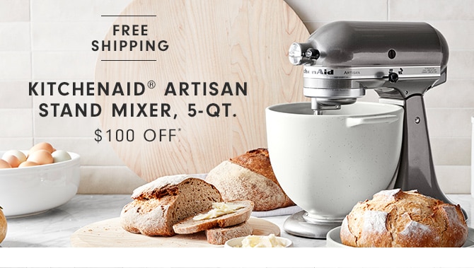 KITCHENAID® ARTISAN STAND MIXER, 5-QT. - $100 OFF*