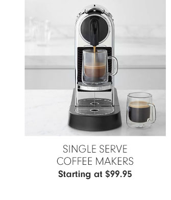 Single Serve Coffee Makers Starting at $99.95