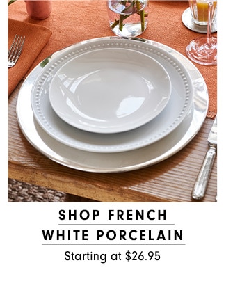 Shop french white porcelain Starting at $26.95