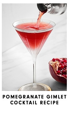 Pomegranate gimlet cocktail recipe