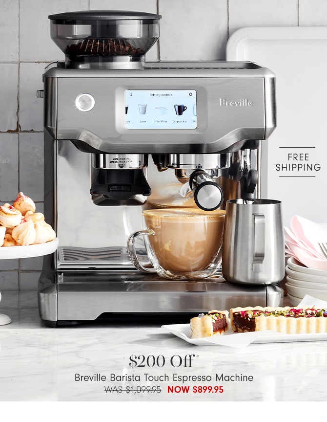 $200 Off* Breville Barista Touch Espresso Machine - now $899.95