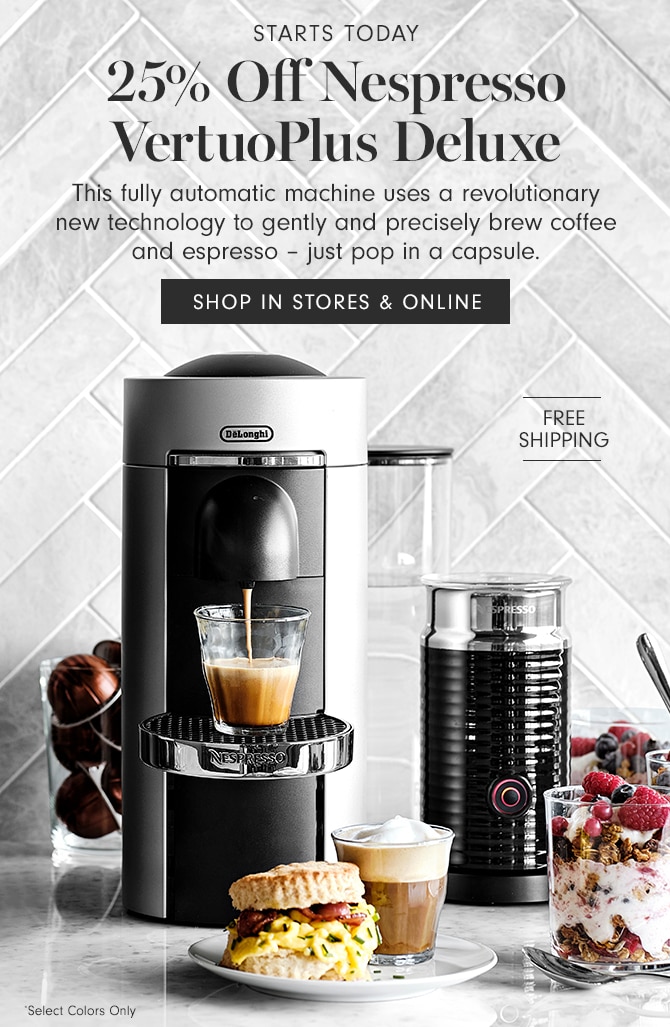 25% Off Nespresso VertuoPlus Deluxe - SHOP IN STORES & ONLINE