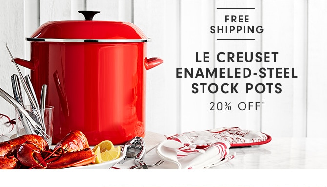 LE CREUSET ENAMELED-STEEL STOCK POTS - 20% OFF*