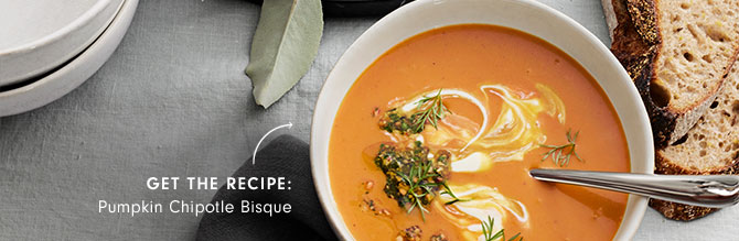 Get the recipe: Pumpkin Chipotle Bisque