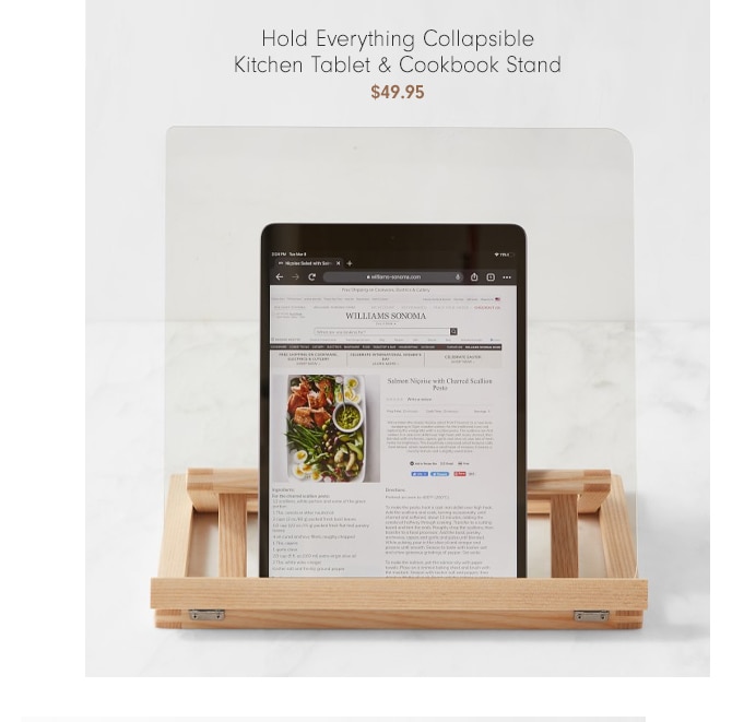 Hold Everything Collapsible Kitchen Tablet & Cookbook Stand - $49.95