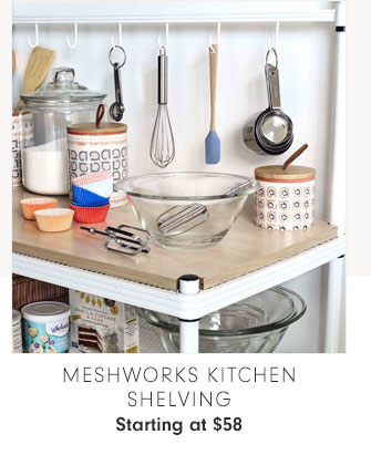 MeshWorks Kitchen Shelving Starting at $58