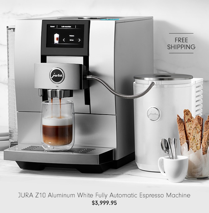 JURA Z10 Aluminum White Fully Automatic Espresso Machine - $3,999.95