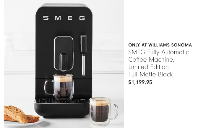 SMEG Fully Automatic Coffee Machine, Limited Edition Full Matte Black - $1,199.95