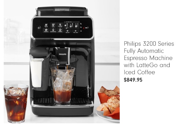 Philips 3200 Series Fully Automatic Espresso Machine with LatteGo and Iced Coffee - $849.95