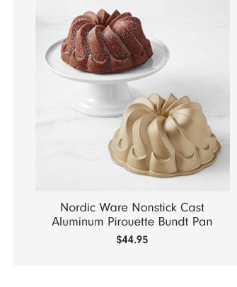 Nordic Ware Nonstick Cast Aluminum Pirouette Bundt Pan $44.95