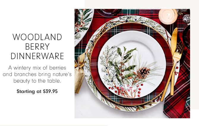 Woodland Berry Dinnerware - Starting at $39.95