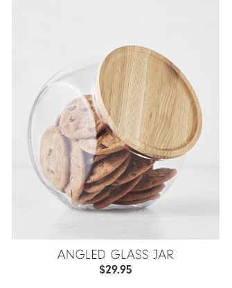 Angled glass Jar - $49.95