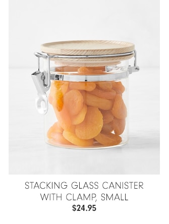 Stacking Glass Canister with Clamp, Small - $24.95