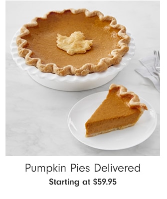 Pumpkin Pies Delivered - Starting at $59.95