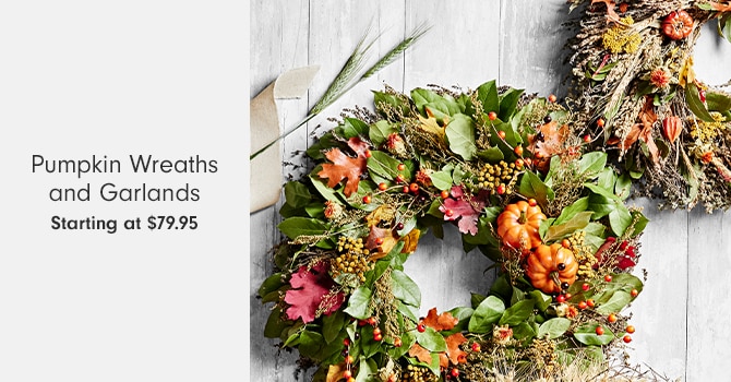 Pumpkin Wreaths and Garlands - Starting at $79.95