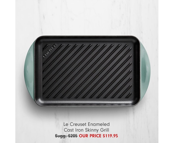 Le Creuset Enameled Cast Iron Skinny Grill - Our Price $119.95