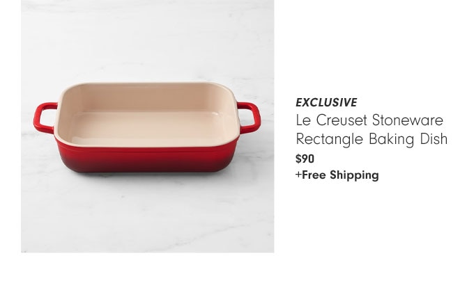 Exclusive - Le Creuset Stoneware Rectangle Baking Dish $90 + Free Shipping