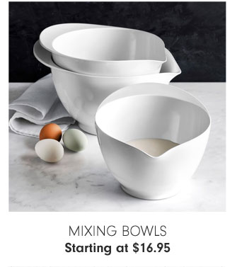 Mixing bowls Starting at $16.95