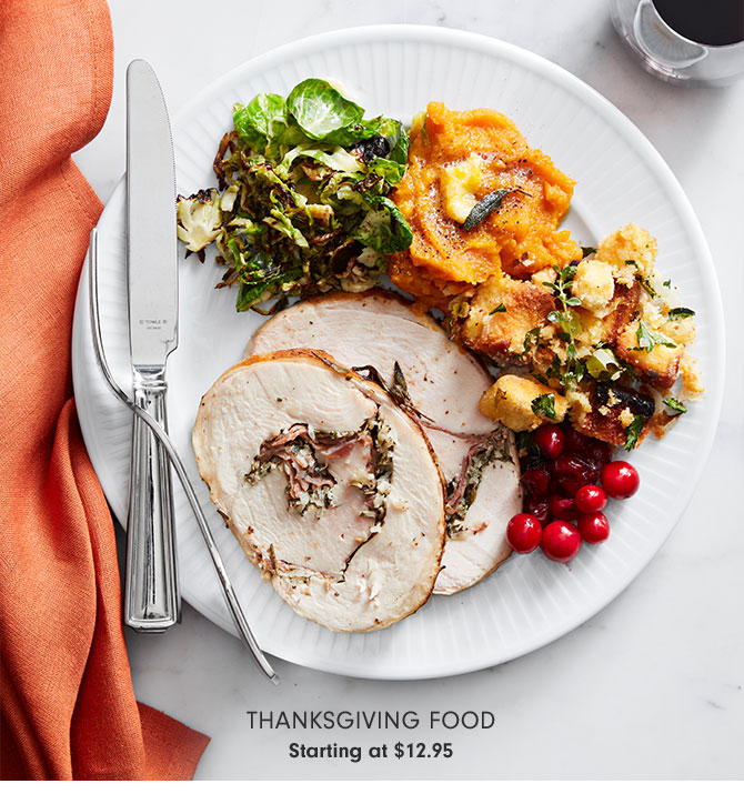 Thanksgiving Food Starting at $12.95