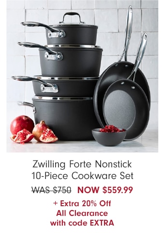 Zwilling Forte Nonstick 10-Piece Cookware Set - NOW $559.99 + Extra 20% Off All Clearance with code EXTRA