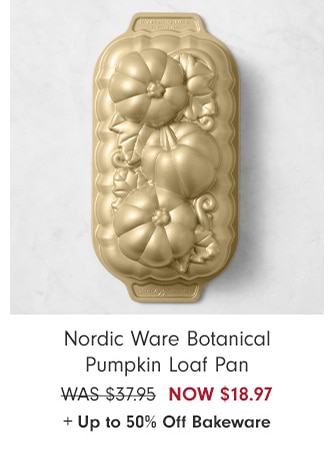 Nordic Ware Botanical Pumpkin Loaf Pan - NOW $22.97 + Up to 40% Off Bakeware